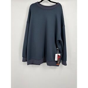 Obermeyer M Explorer Tech Crew Sweatshirt Blue Nights XL Polartec Power Air